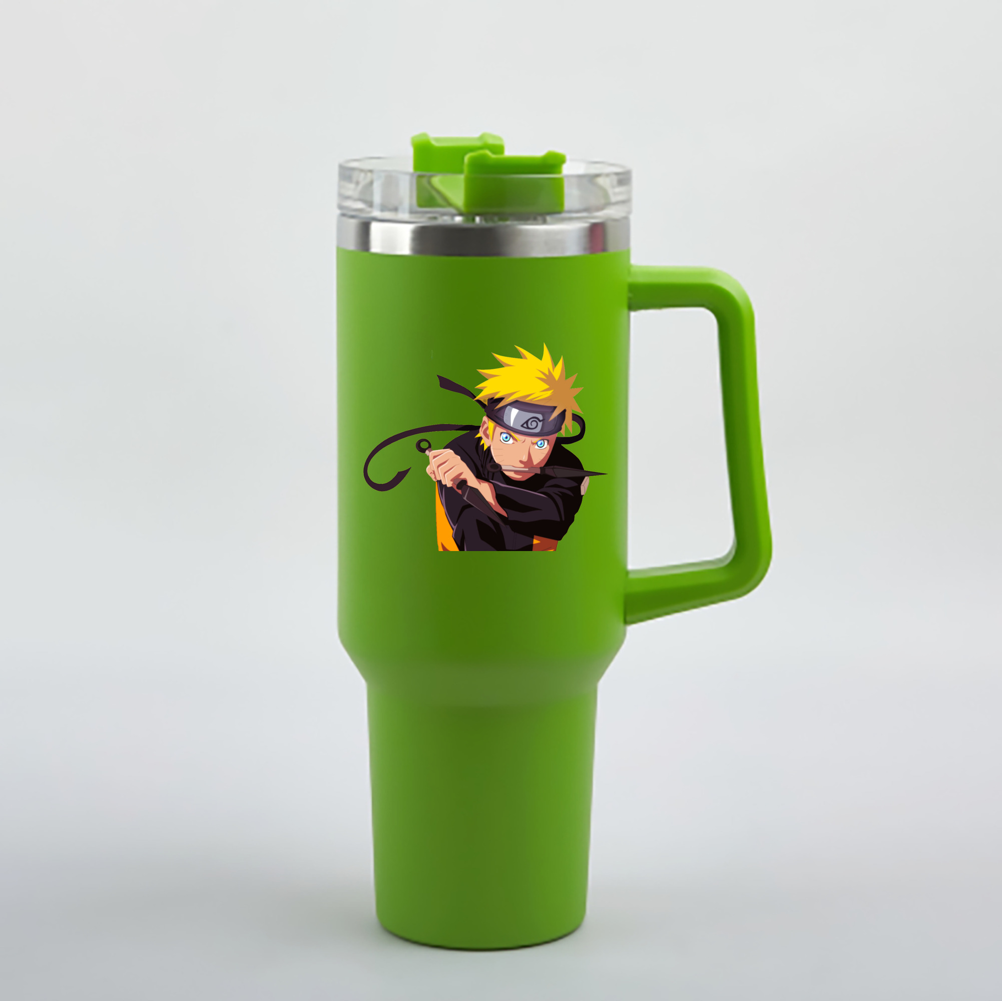 （画像用） NARUTO -ナルト- うずまき ナルト Uzumaki Naruto 1200mL車用タンブラー - クリスタルステッカー（プラスチックストロー付き）